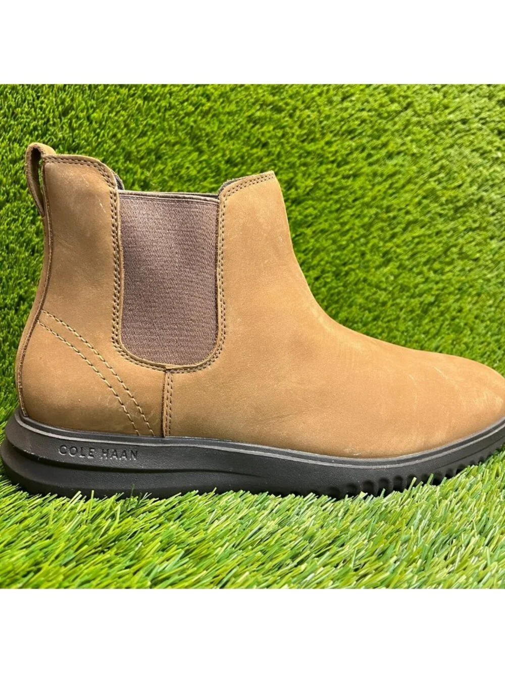 Cole Haan Grand Plus Mens Size 10.5 Brown Classic Outdoor Pull On Chelsea Boots